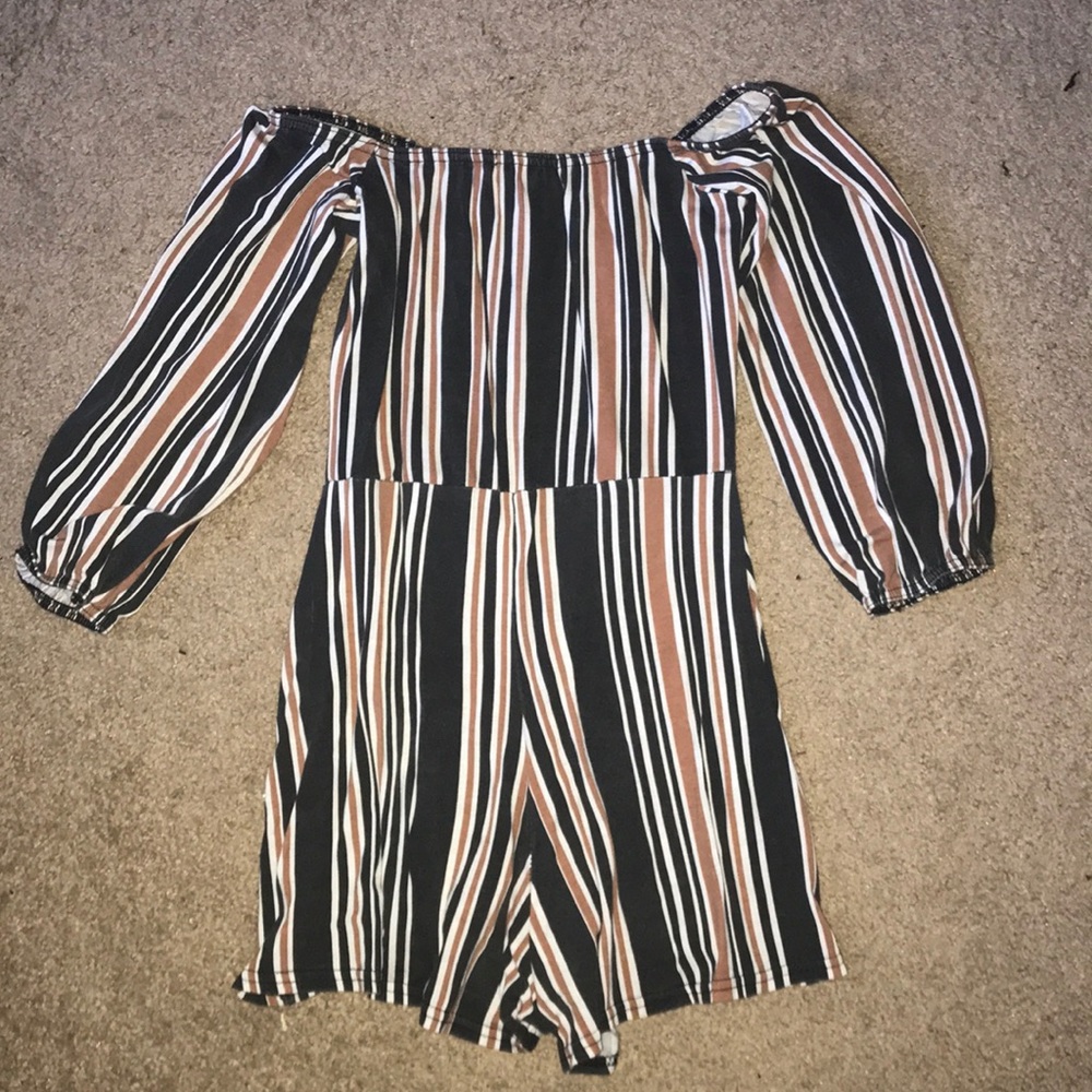 Boohoo off shoulder romper
